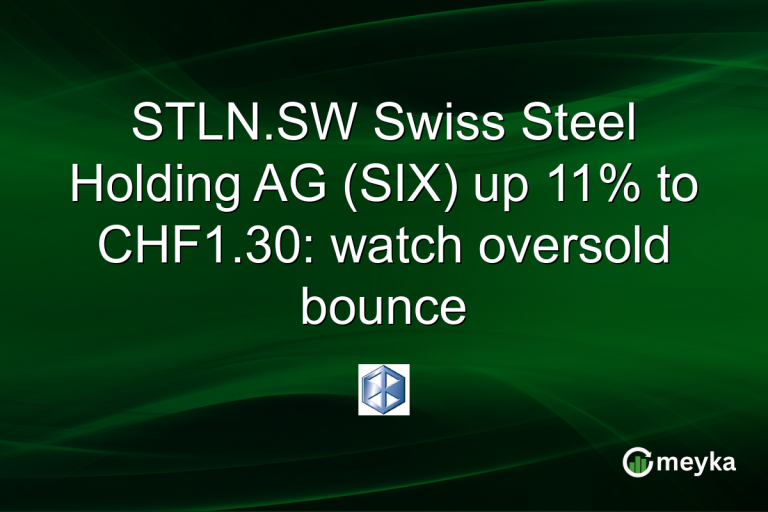 STLN.SW Swiss Steel Holding AG (SIX) up 11% to CHF1.30: watch oversold bounce