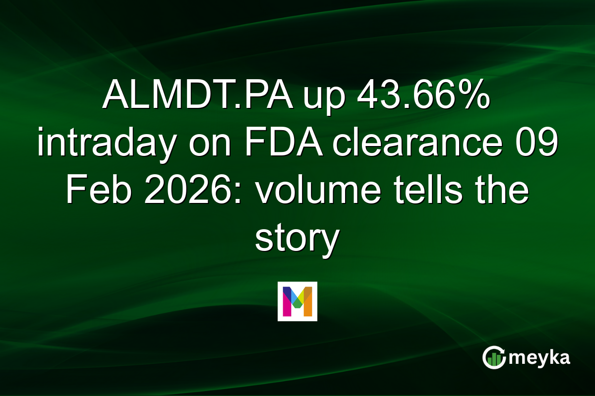 ALMDT.PA up 43.66% intraday on FDA clearance 09 Feb 2026: volume tells the story