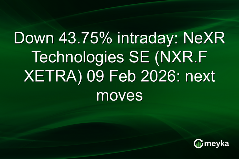Down 43.75% intraday: NeXR Technologies SE (NXR.F XETRA) 09 Feb 2026: next moves