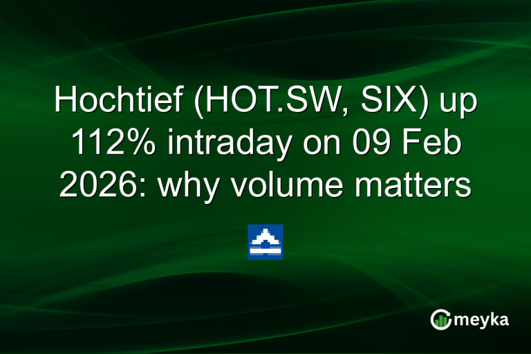 Hochtief (HOT.SW, SIX) up 112% intraday on 09 Feb 2026: why volume matters