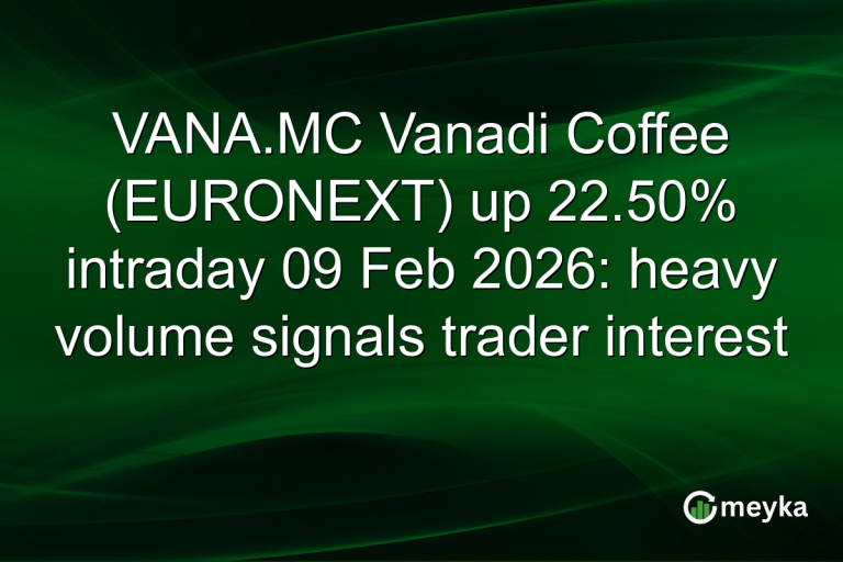 VANA.MC Vanadi Coffee (EURONEXT) up 22.50% intraday 09 Feb 2026: heavy volume signals trader interest