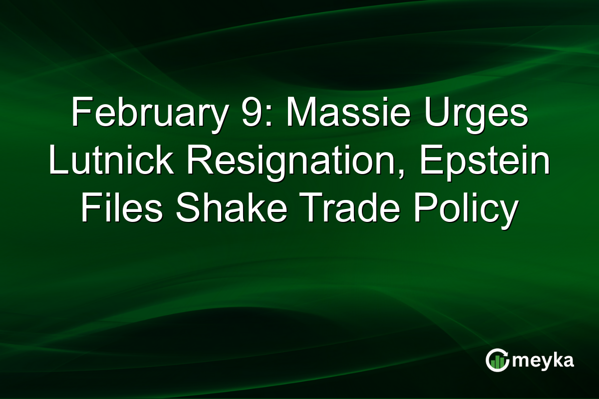 February 9: Massie Urges Lutnick Resignation, Epstein Files Shake Trade Policy