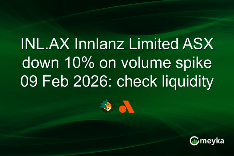 INL.AX Innlanz Limited ASX down 10% on volume spike 09 Feb 2026: check liquidity