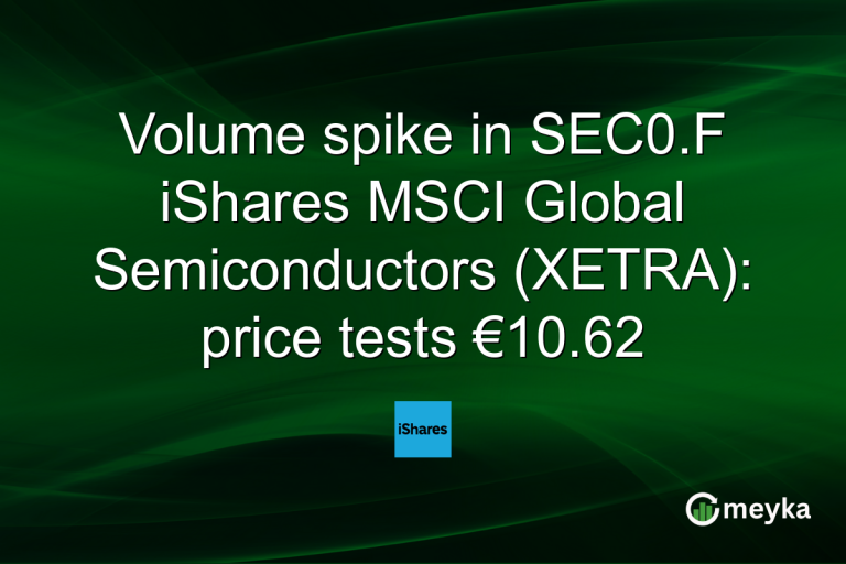 Volume spike in SEC0.F iShares MSCI Global Semiconductors (XETRA): price tests €10.62