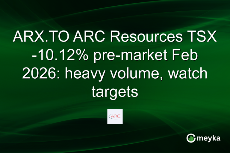 ARX.TO ARC Resources TSX -10.12% pre-market Feb 2026: heavy volume, watch targets