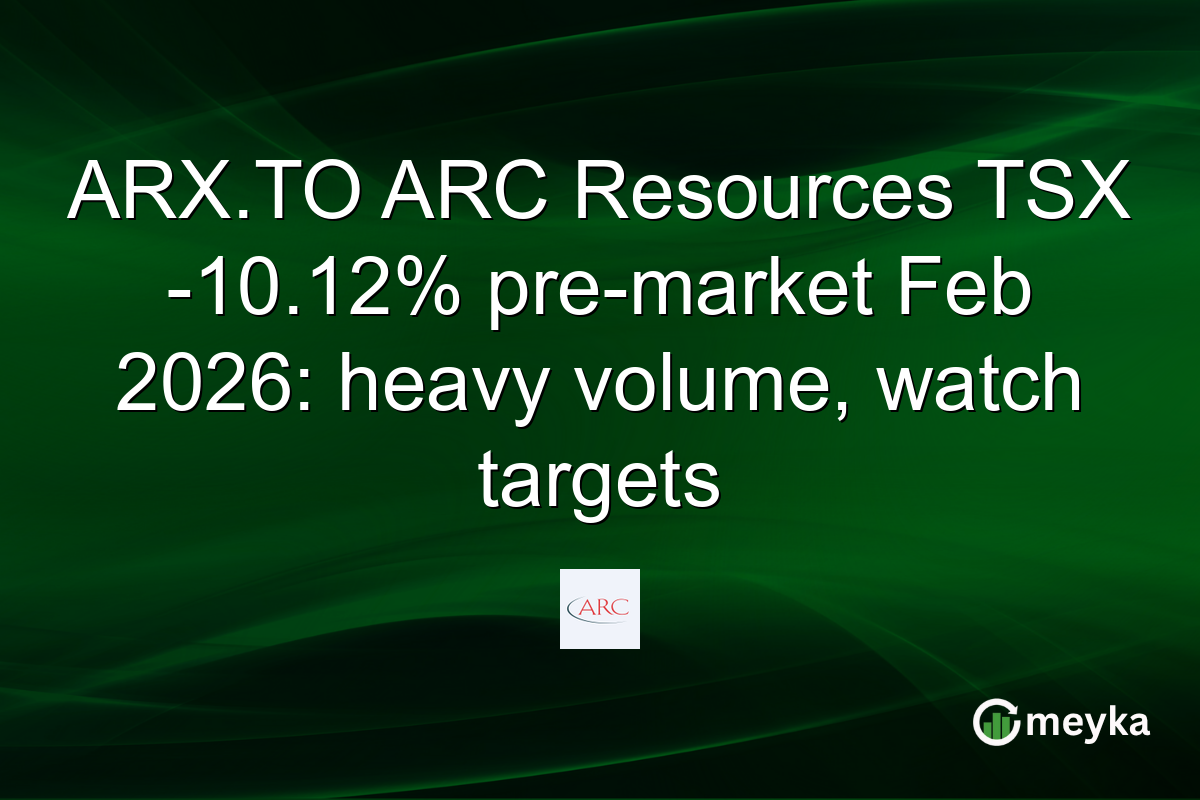 ARX.TO ARC Resources TSX -10.12% pre-market Feb 2026: heavy volume, watch targets