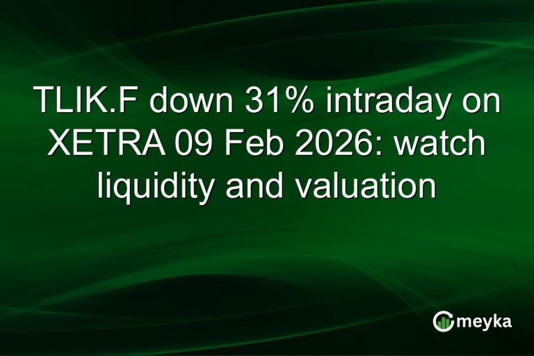 TLIK.F down 31% intraday on XETRA 09 Feb 2026: watch liquidity and valuation