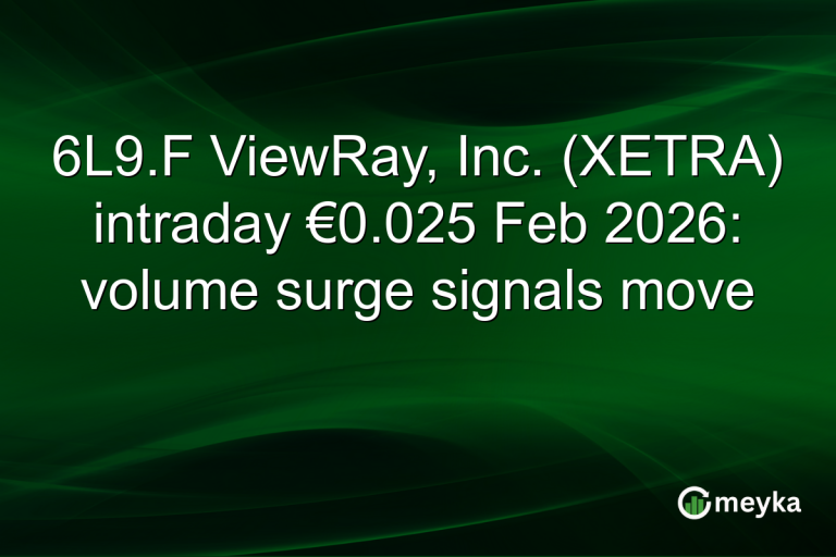 6L9.F ViewRay, Inc. (XETRA) intraday €0.025 Feb 2026: volume surge signals move