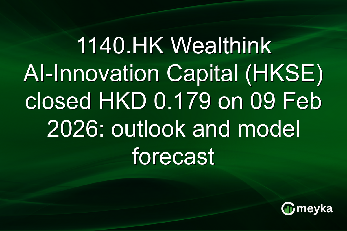 1140.HK Wealthink AI-Innovation Capital (HKSE) closed HKD 0.179 on 09 Feb 2026: outlook and model forecast