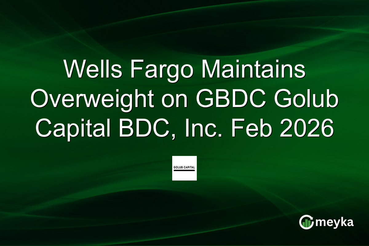 Wells Fargo Maintains Overweight on GBDC Golub Capital BDC, Inc. Feb 2026