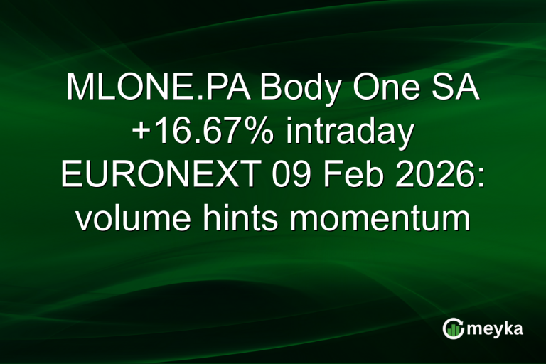MLONE.PA Body One SA +16.67% intraday EURONEXT 09 Feb 2026: volume hints momentum