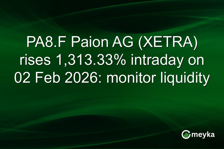 PA8.F Paion AG (XETRA) rises 1,313.33% intraday on 02 Feb 2026: monitor liquidity