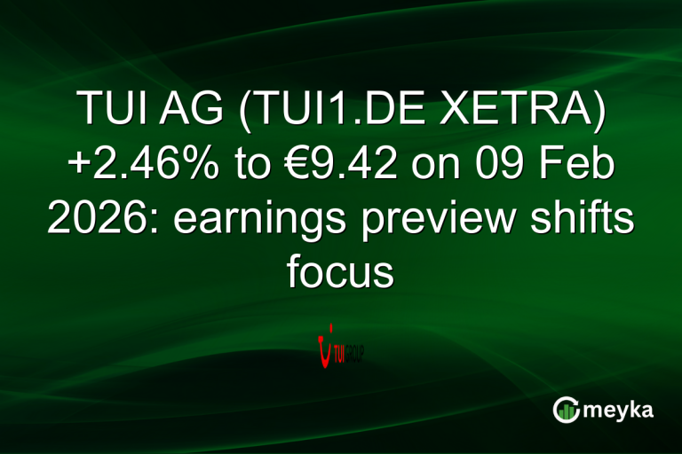 TUI AG (TUI1.DE XETRA) +2.46% to €9.42 on 09 Feb 2026: earnings preview shifts focus