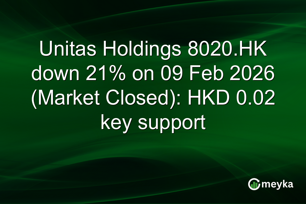Unitas Holdings 8020.HK down 21% on 09 Feb 2026 (Market Closed): HKD 0.02 key support