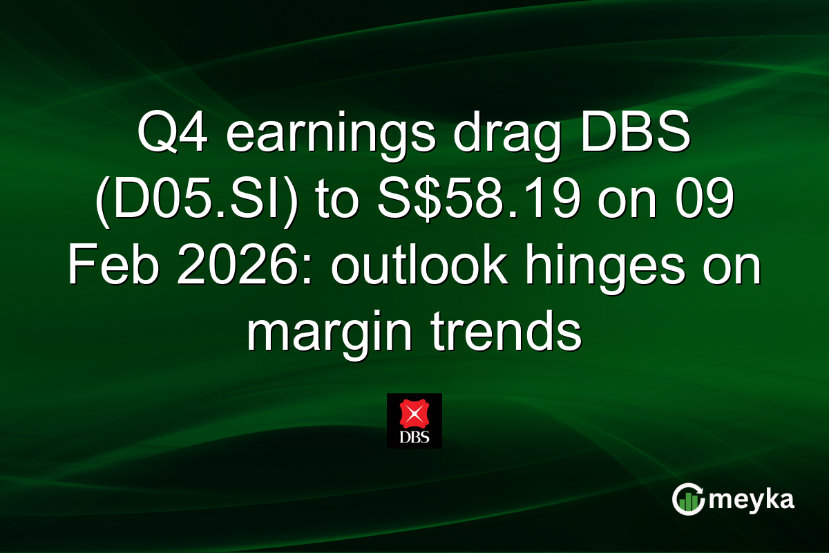 Q4 earnings drag DBS (D05.SI) to S$58.19 on 09 Feb 2026: outlook hinges on margin trends