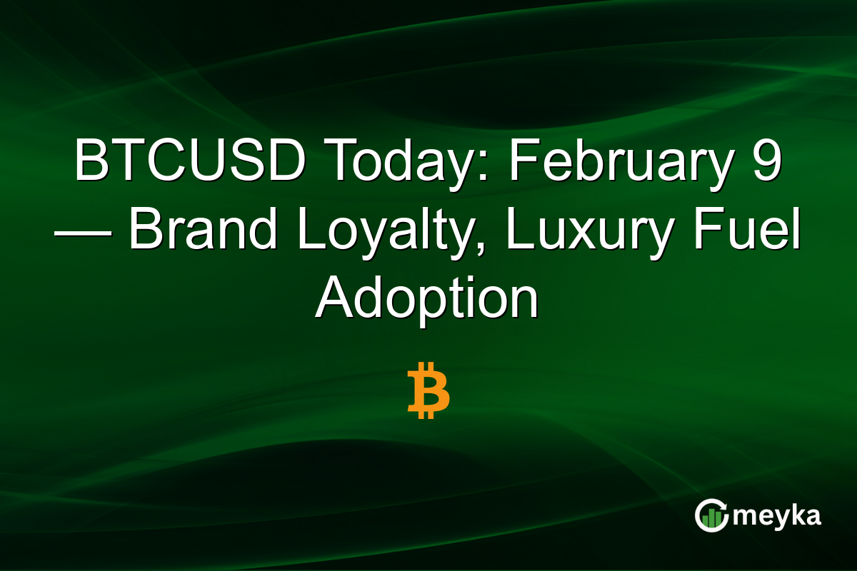 BTCUSD Today: February 9 — Brand Loyalty, Luxury Fuel Adoption