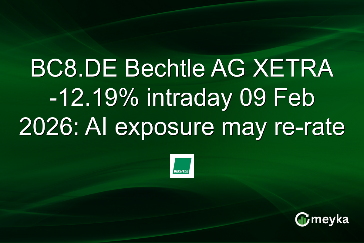 BC8.DE Bechtle AG XETRA -12.19% intraday 09 Feb 2026: AI exposure may re-rate