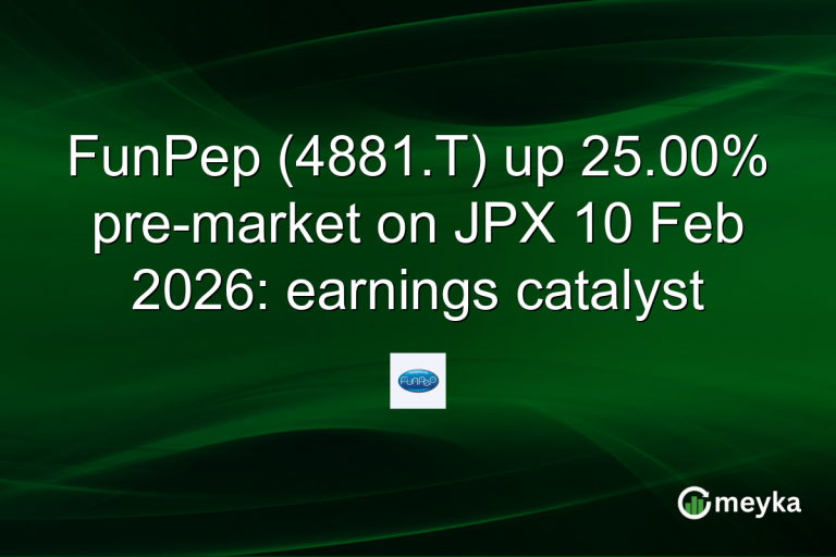 FunPep (4881.T) up 25.00% pre-market on JPX 10 Feb 2026: earnings catalyst