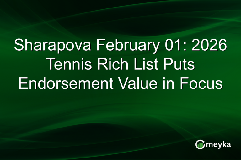 Sharapova February 01: 2026 Tennis Rich List Puts Endorsement Value in Focus