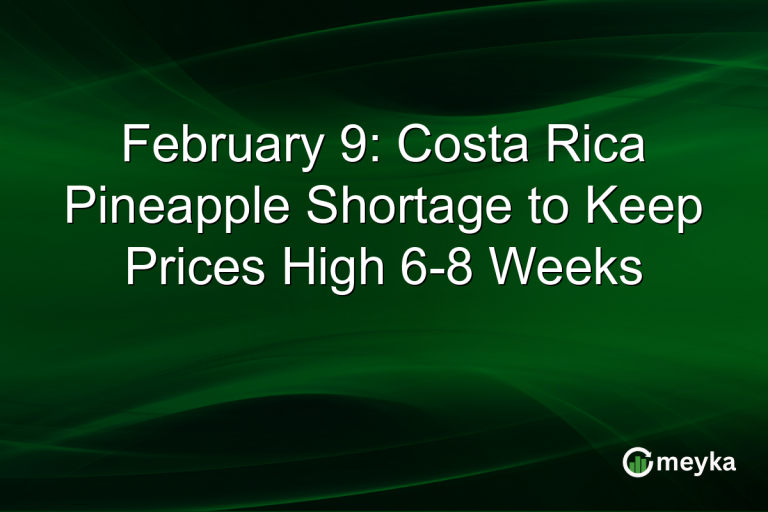 February 9: Costa Rica Pineapple Shortage to Keep Prices High 6-8 Weeks