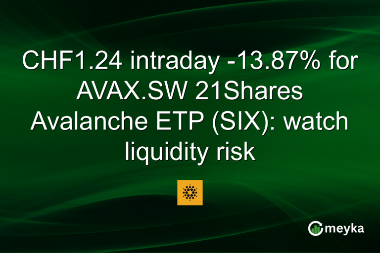 CHF1.24 intraday -13.87% for AVAX.SW 21Shares Avalanche ETP (SIX): watch liquidity risk