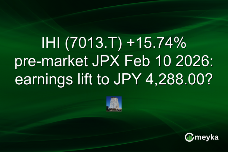 IHI (7013.T) +15.74% pre-market JPX Feb 10 2026: earnings lift to JPY 4,288.00?