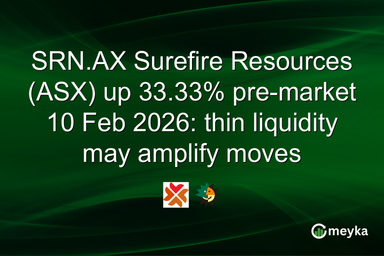 SRN.AX Surefire Resources (ASX) up 33.33% pre-market 10 Feb 2026: thin liquidity may amplify moves