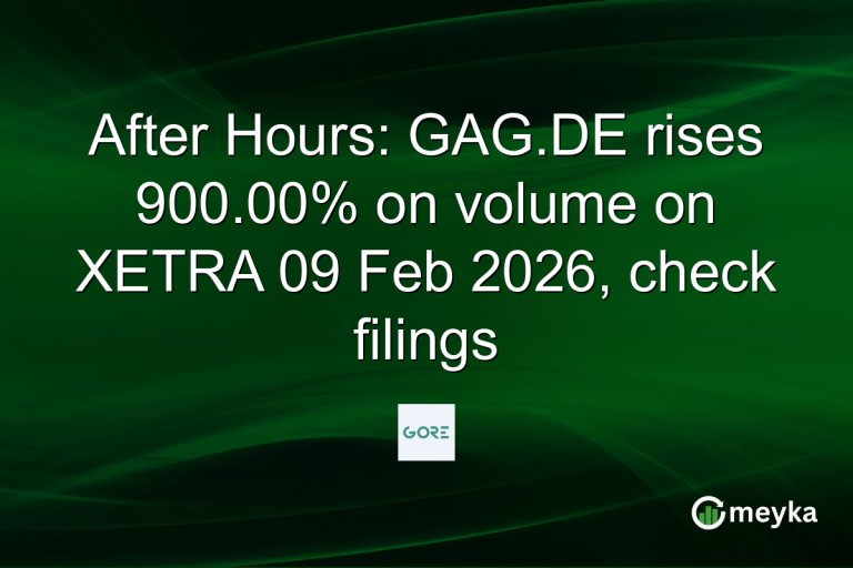 After Hours: GAG.DE rises 900.00% on volume on XETRA 09 Feb 2026, check filings