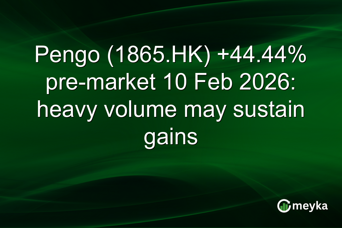Pengo (1865.HK) +44.44% pre-market 10 Feb 2026: heavy volume may sustain gains