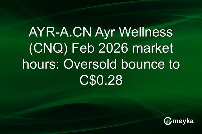 AYR-A.CN Ayr Wellness (CNQ) Feb 2026 market hours: Oversold bounce to C$0.28