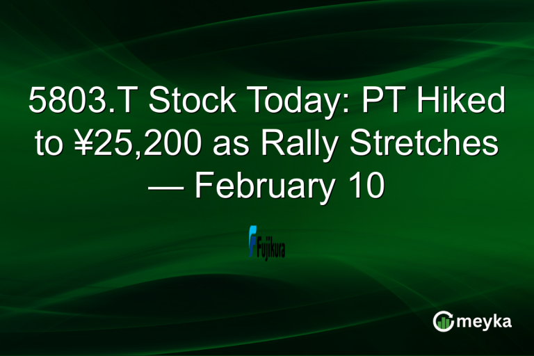 5803.T Stock Today: PT Hiked to ¥25,200 as Rally Stretches — February 10