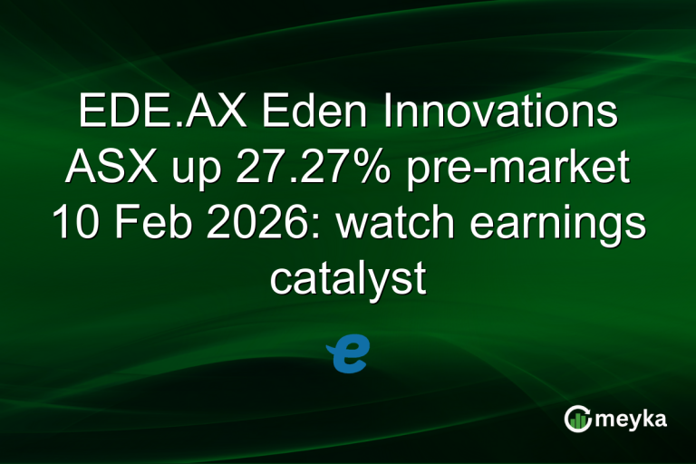 EDE.AX Eden Innovations ASX up 27.27% pre-market 10 Feb 2026: watch earnings catalyst