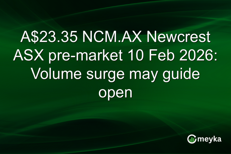 A$23.35 NCM.AX Newcrest ASX pre-market 10 Feb 2026: Volume surge may guide open