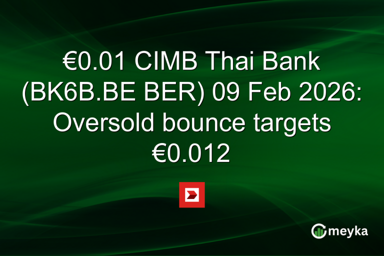 €0.01 CIMB Thai Bank (BK6B.BE BER) 09 Feb 2026: Oversold bounce targets €0.012