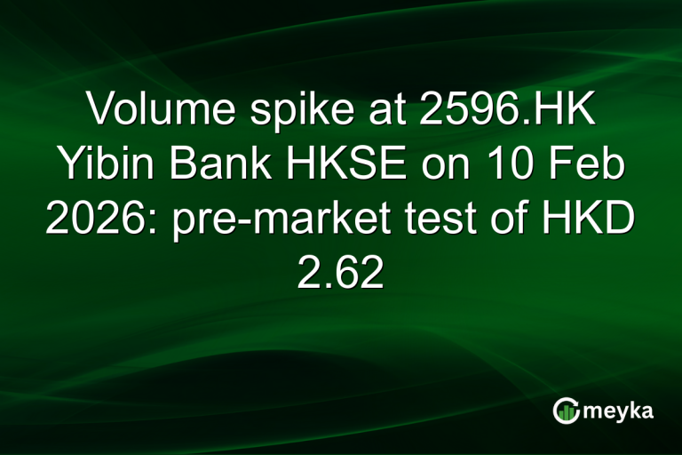 Volume spike at 2596.HK Yibin Bank HKSE on 10 Feb 2026: pre-market test of HKD 2.62