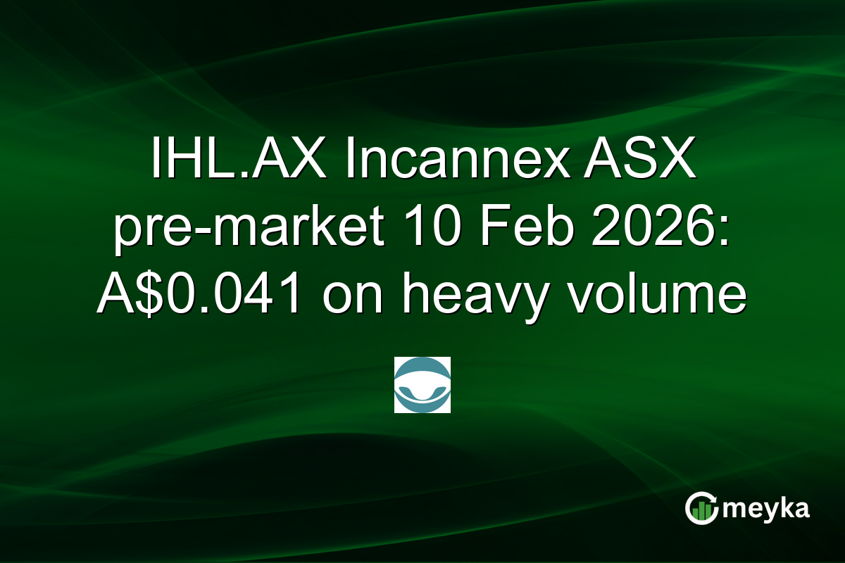 IHL.AX Incannex ASX pre-market 10 Feb 2026: A$0.041 on heavy volume