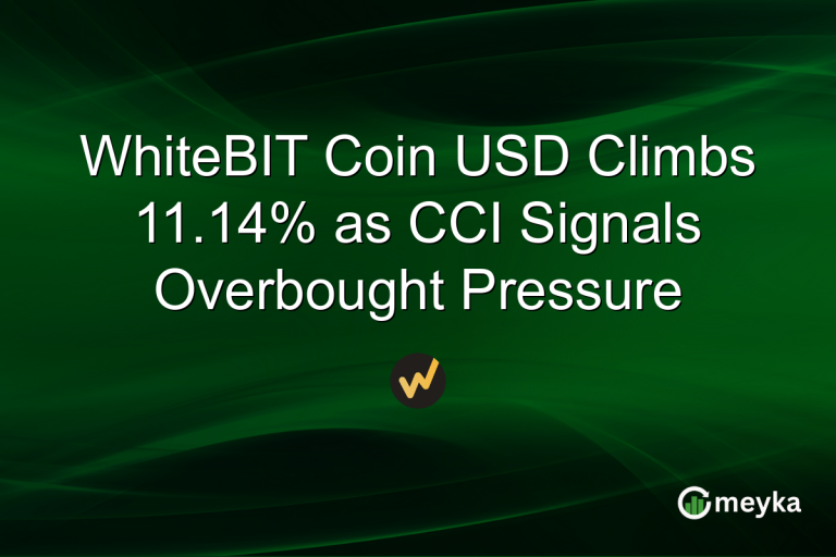 WhiteBIT Coin USD Climbs 11.14% as CCI Signals Overbought Pressure