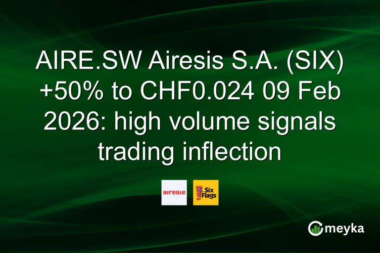 AIRE.SW Airesis S.A. (SIX) +50% to CHF0.024 09 Feb 2026: high volume signals trading inflection