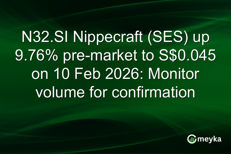 N32.SI Nippecraft (SES) up 9.76% pre-market to S$0.045 on 10 Feb 2026: Monitor volume for confirmation