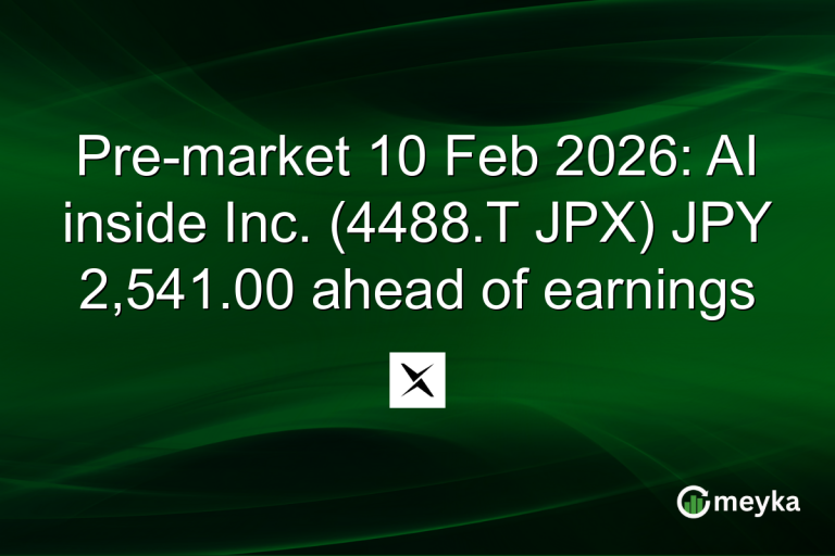 Pre-market 10 Feb 2026: AI inside Inc. (4488.T JPX) JPY 2,541.00 ahead of earnings