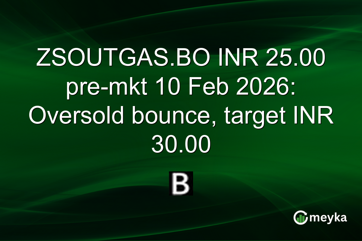 ZSOUTGAS.BO INR 25.00 pre-mkt 10 Feb 2026: Oversold bounce, target INR 30.00