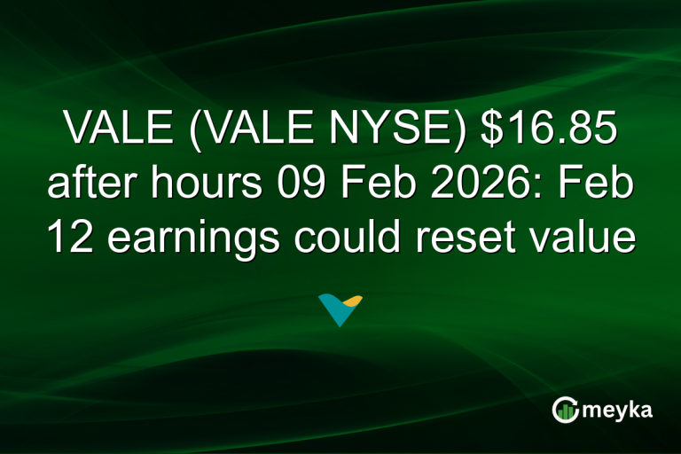 VALE (VALE NYSE) $16.85 after hours 09 Feb 2026: Feb 12 earnings could reset value