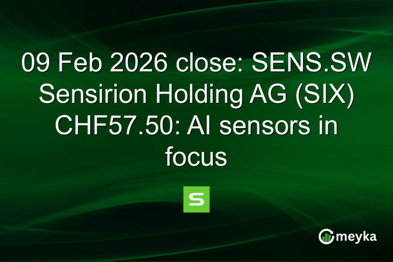 09 Feb 2026 close: SENS.SW Sensirion Holding AG (SIX) CHF57.50: AI sensors in focus