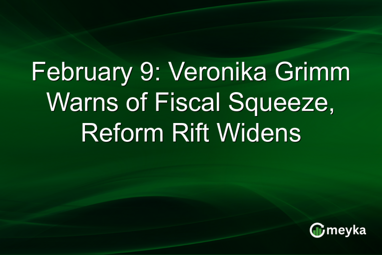 February 9: Veronika Grimm Warns of Fiscal Squeeze, Reform Rift Widens