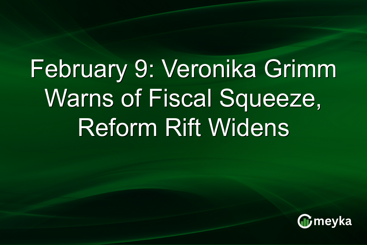 February 9: Veronika Grimm Warns of Fiscal Squeeze, Reform Rift Widens