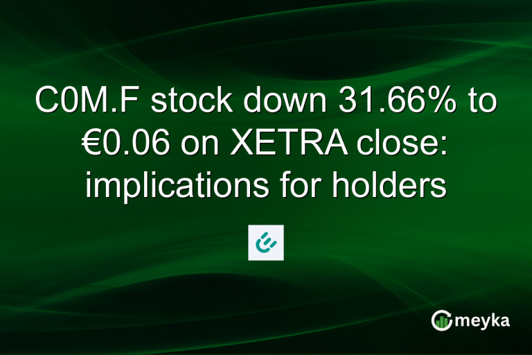 C0M.F stock down 31.66% to €0.06 on XETRA close: implications for holders