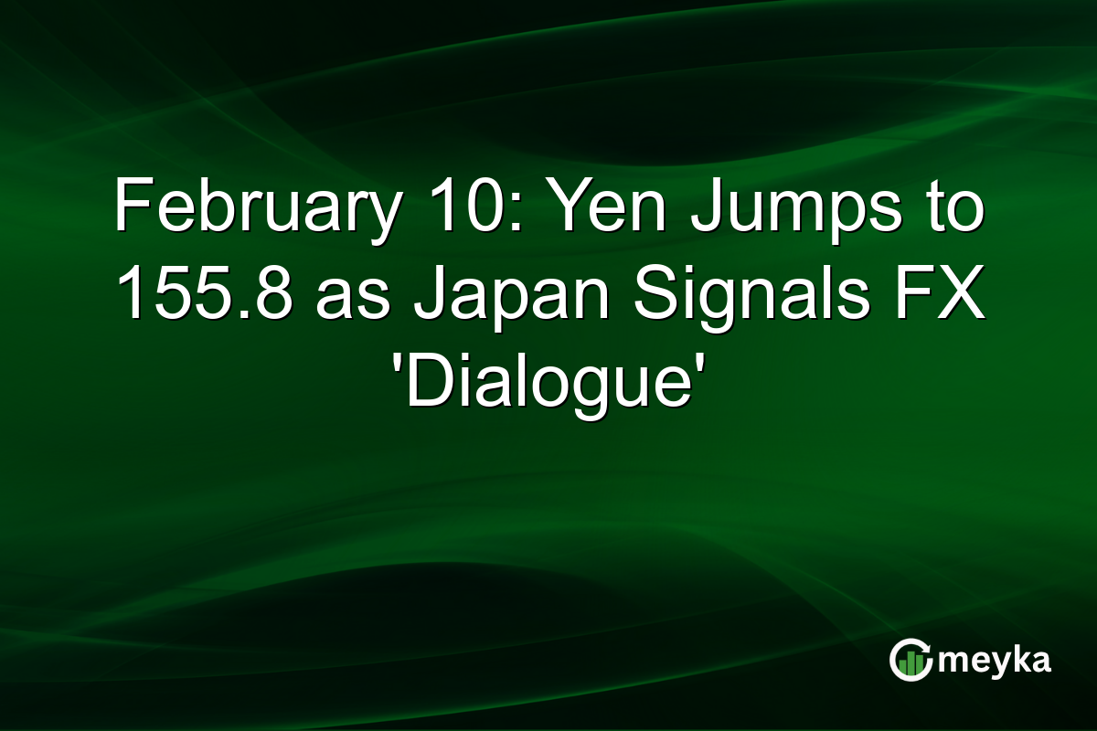 February 10: Yen Jumps to 155.8 as Japan Signals FX 'Dialogue'