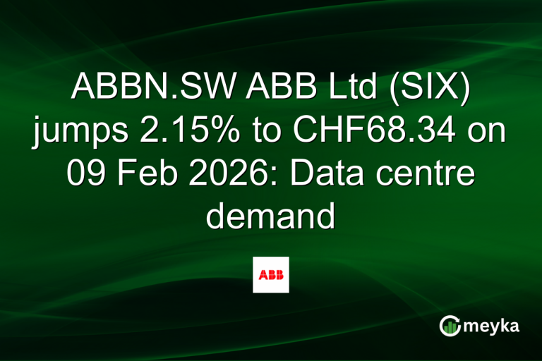 ABBN.SW ABB Ltd (SIX) jumps 2.15% to CHF68.34 on 09 Feb 2026: Data centre demand
