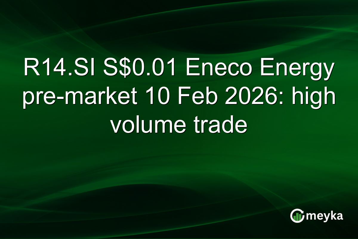 R14.SI S$0.01 Eneco Energy pre-market 10 Feb 2026: high volume trade