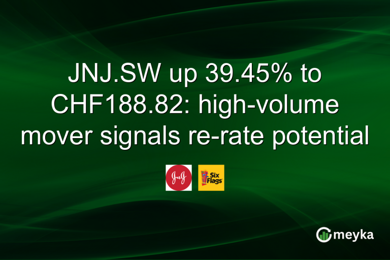 JNJ.SW up 39.45% to CHF188.82: high-volume mover signals re-rate potential